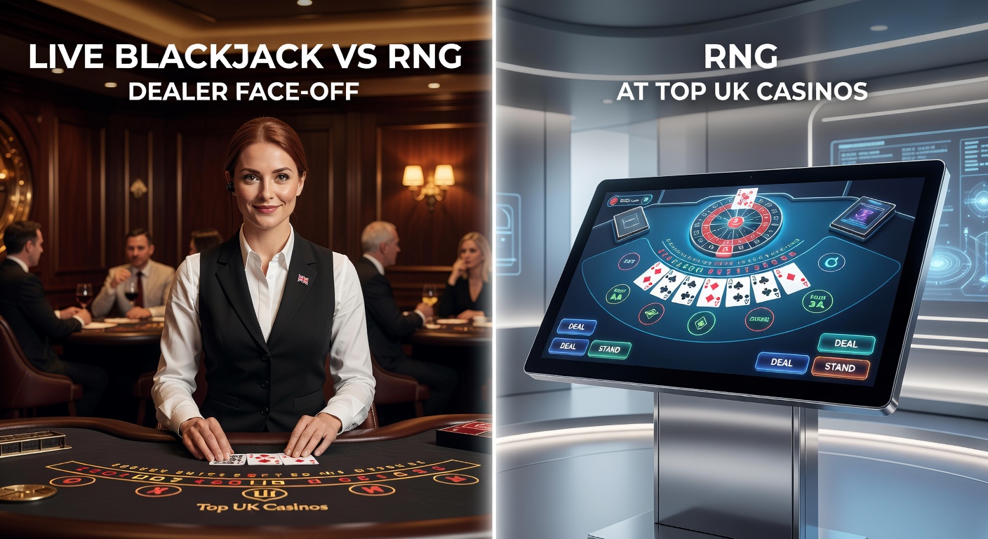 Live dealer streaming blackjack table with cards and chips in a vibrant casino setting