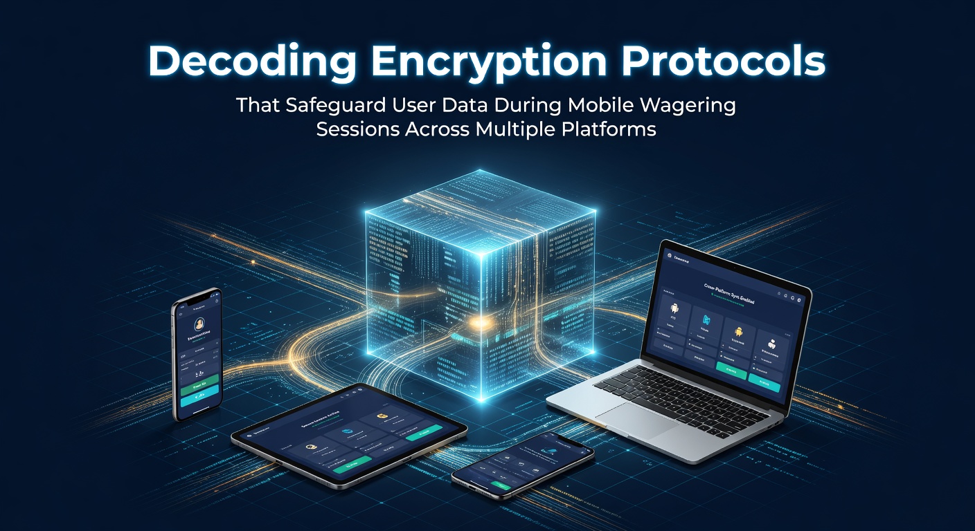 Mobile device displaying secure wagering app interface with encryption indicators