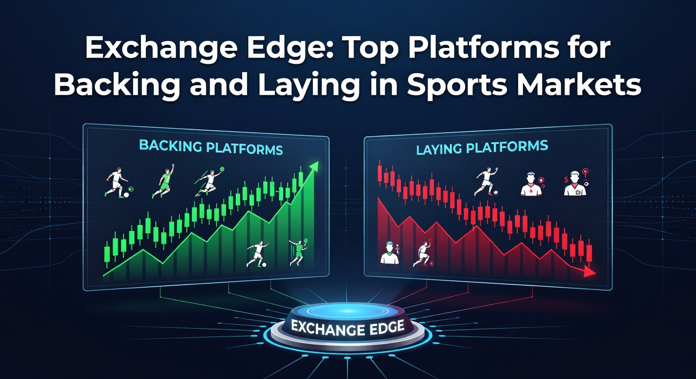 Digital interface showing betting exchange markets with backing and laying options active on a sports event