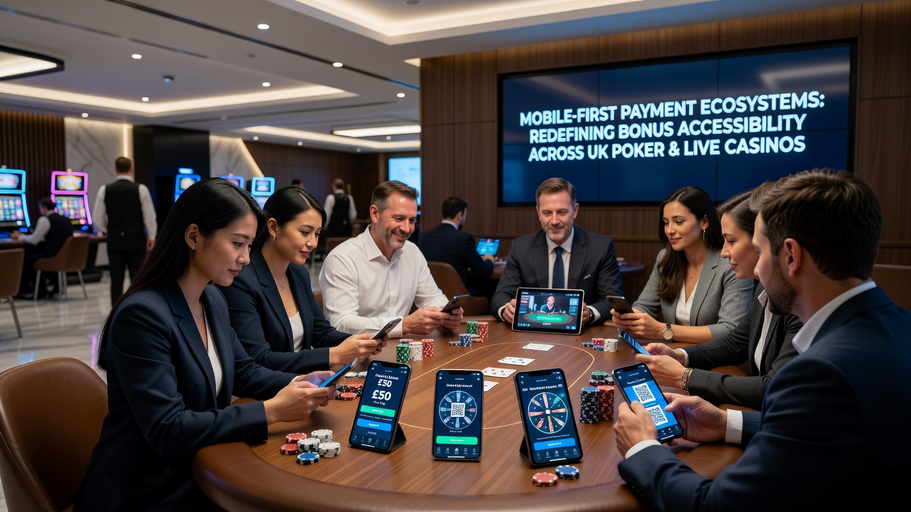 Live casino table interface on mobile device illustrating bonus balance update after deposit