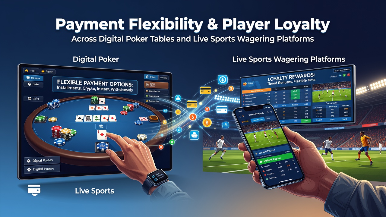 Digital poker interface showing multiple payment options and instant deposit features