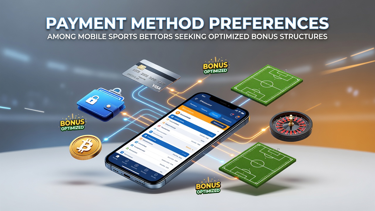 Mobile sports bettors comparing payment options on smartphones for bonus structures