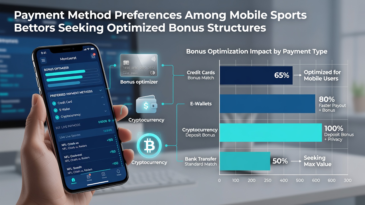 Smartphone screen showing mobile betting app with payment and bonus options
