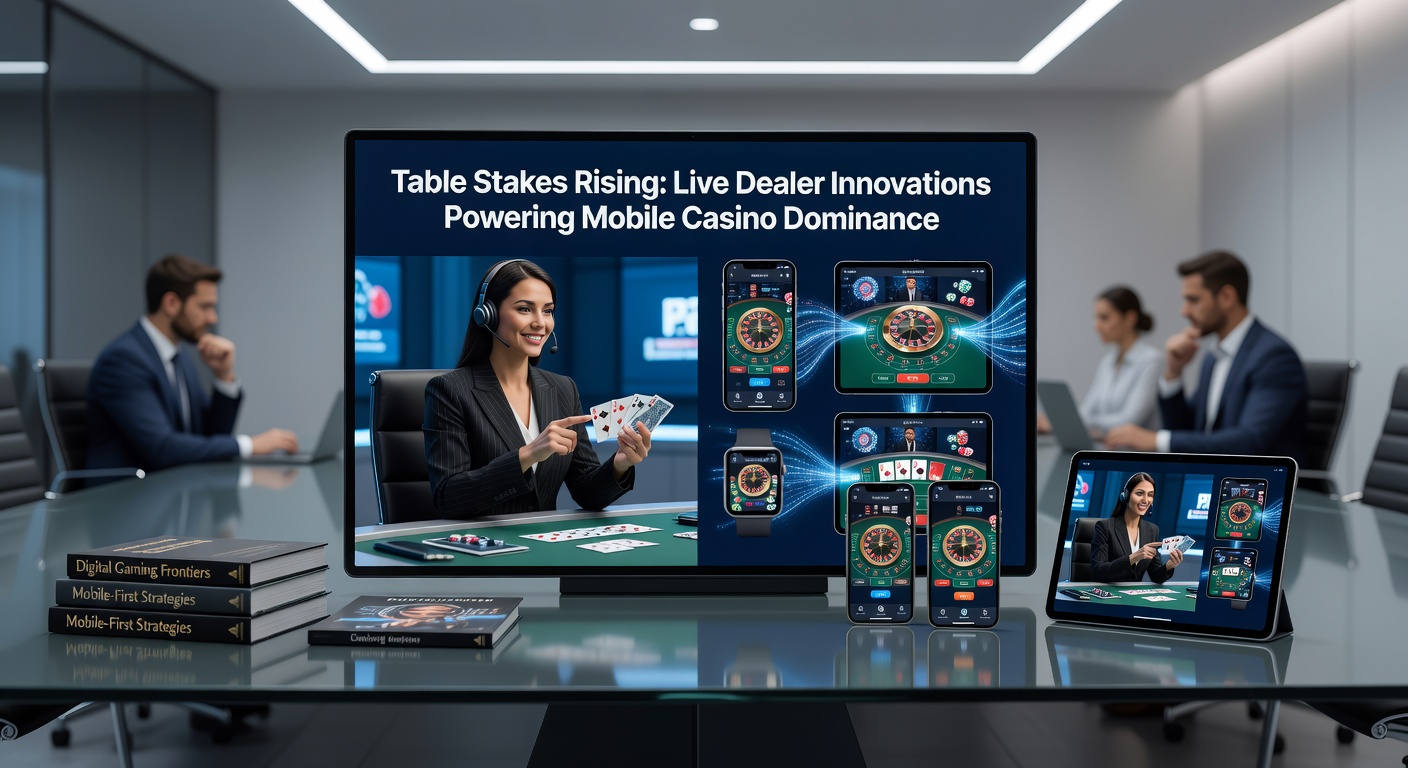 High-tech live dealer studio with multiple screens, VR elements, and mobile device integrations highlighting cutting-edge broadcasting